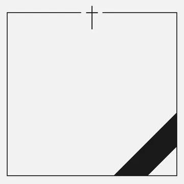 Funeral vector card. Empty card. Digital Funeral Announcement Invitation Stock Illustration