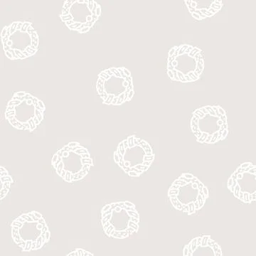 Funeral wreath line vector seamless pattern Stock Illustration