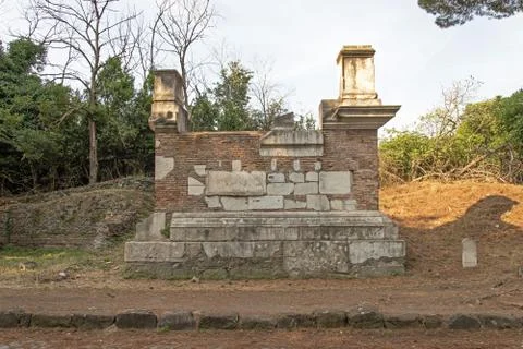 Funerary monument in Via Appia Antica, Rome Stock Photos