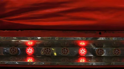 Funfair colored lights flashing Stock Footage 56855627