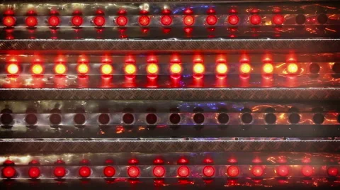 Funfair colored lights flashing Stock Footage 56869820