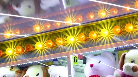 Funfair colored lights flashing Stock Footage 56872481