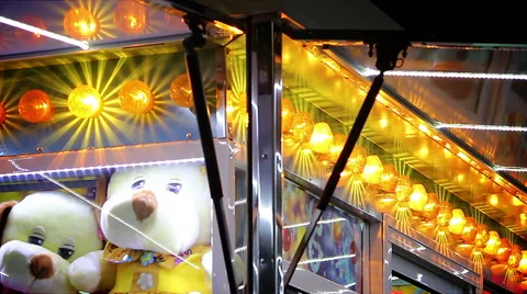 Funfair colored lights flashing Stock Footage 56879370