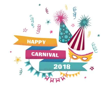 Funfair elements composition Stock Illustration