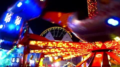 Funfair - Kirmes - Rummelplatz - Markt Stock Footage 58665893