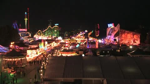 Funfair - pan Stock Footage 11610445