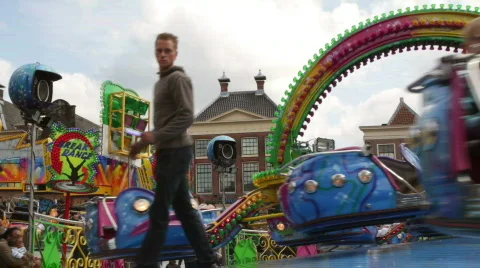 Funfair polyp ride Video stock 716937