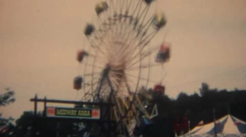 Funfair Rollercoaster 16mm Super8 Stock Footage 11146380