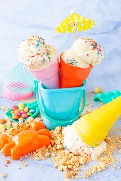 Funfetti ice cream Stock Photos