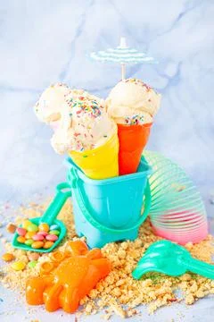 Funfetti ice cream Stock Photos