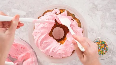 Funfettti Bundt Cake Foto stock