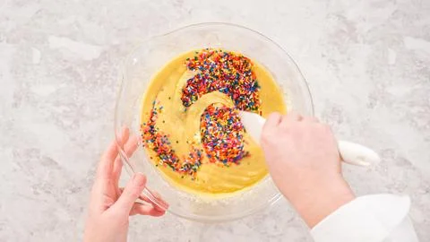 Funfettti Bundt Cake Stock Photos
