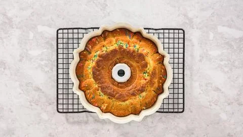 Funfettti Bundt Cake Stock Photos