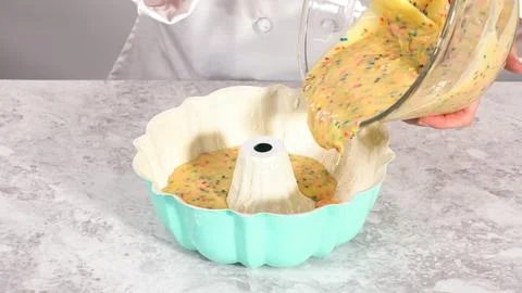 Funfettti Bundt Cake Stock Photos