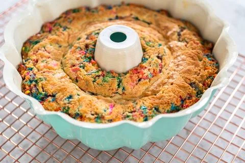 Funfettti Bundt Cake Stock Photos