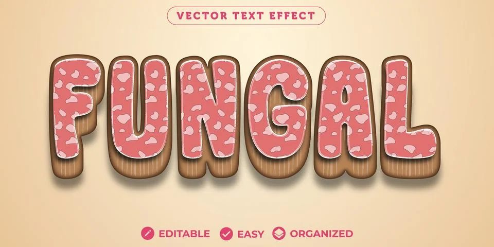 Fungal Text Effect,Fully Editable Font Text Effect Stock Illustration