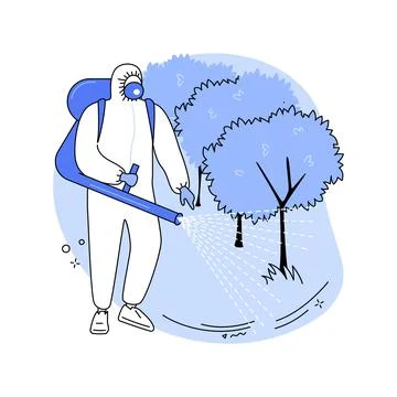 Fungicides isolated cartoon vector illustrations. Stock Illustration