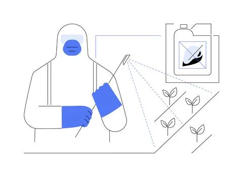 Fungicides isolated cartoon vector illustrations. Stock Illustration