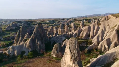 Fungous forms of sandstone in Cappadocia Video stock 124593743