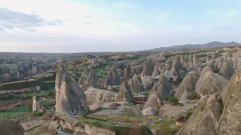 Fungous forms of sandstone in Cappadocia  Video stock 124596528