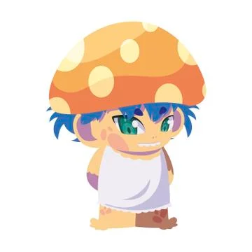 Fungu elf magic character vector ilustration Illustrazione stock