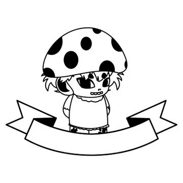 Fungu elf magic character vector ilustration Illustrazione stock