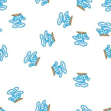 Fungus mushroom vector seamless pattern 스톡 일러스트
