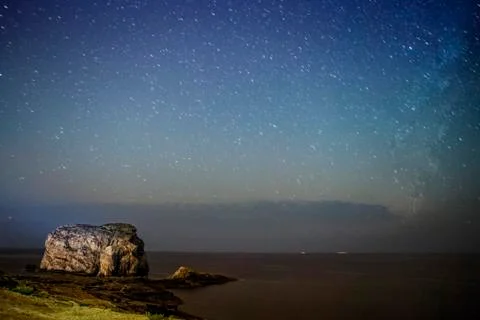 Fungus Rock at Night Stock Photos