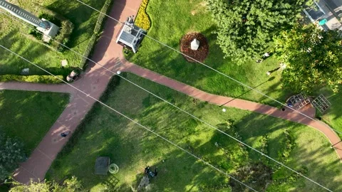 Funicular arial view 4 K Turkey Alanya Vídeos de archivo 221857816