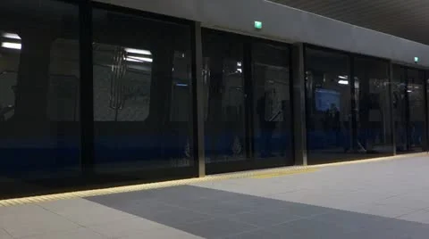 Funicular arriving at Station (Editorial) Video stock 21393876