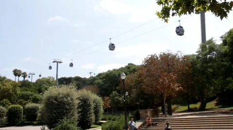 Funicular  in Barcelona Stock Footage 41511255