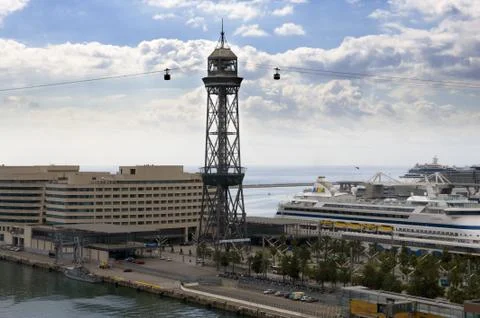 Funicular in the Barcelona Foto stock
