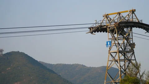 Funicular cabins Hong Kong Stock Footage 168658663