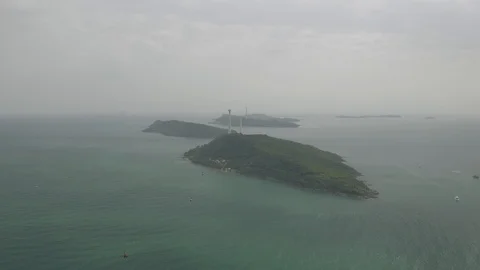 Funicular cable car on Phu Quoc Island to Hon Thom Pineapple Island in Vietnam Stock Footage 119445826