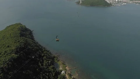 Funicular cable car on Phu Quoc Island to Hon Thom Pineapple Island in Vietnam Stock-Footage 119523883