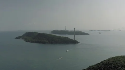 Funicular cable car on Phu Quoc Island to Hon Thom Pineapple Island in Vietnam 库存影片 119524462