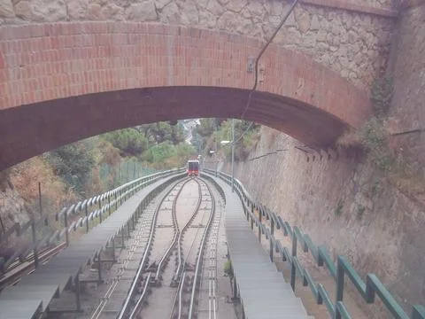Funicular de Montjuic Stock Photos