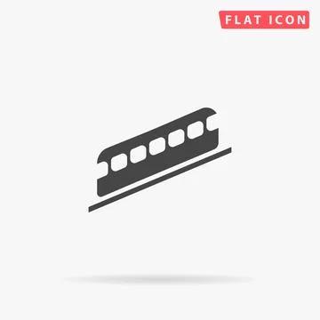 Funicular flat vector icon Stock Illustration
