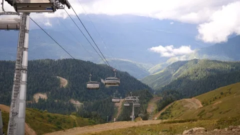 Funicular High In The Mountains Stock Footage 242383785