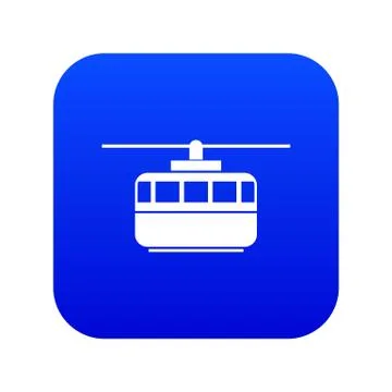 Funicular icon digital blue Illustration