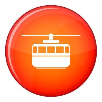 Funicular icon, flat style Illustration