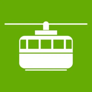Funicular icon green Illustration