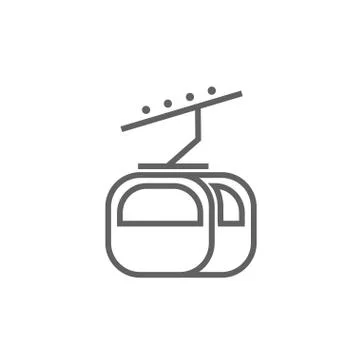 Funicular line icon Stock Illustration