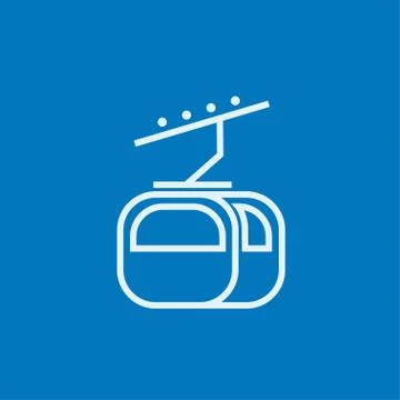 Funicular line icon 库存插图