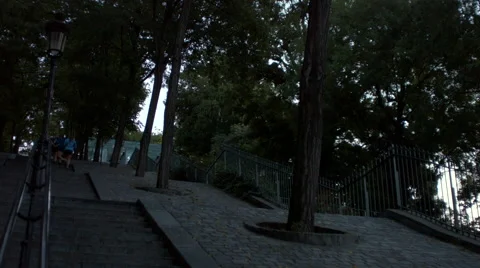 Funicular of Montmartre, Paris Stock Footage 40062852