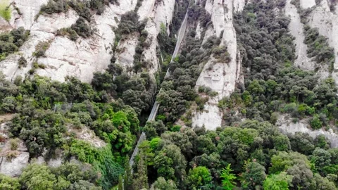 Funicular to Montserrat Monastery Stock Footage 166274231