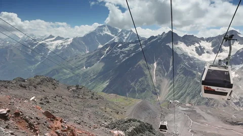 Funicular in the mountains Stock Footage 68552938