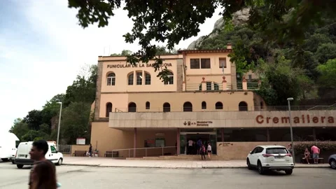 Funicular to the observation deck at Montserrat Stock Footage 172391638