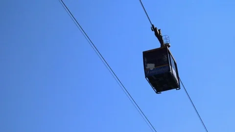 Funicular over the park Stock Footage 107828400
