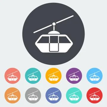 Funicular railway Stock Illustration